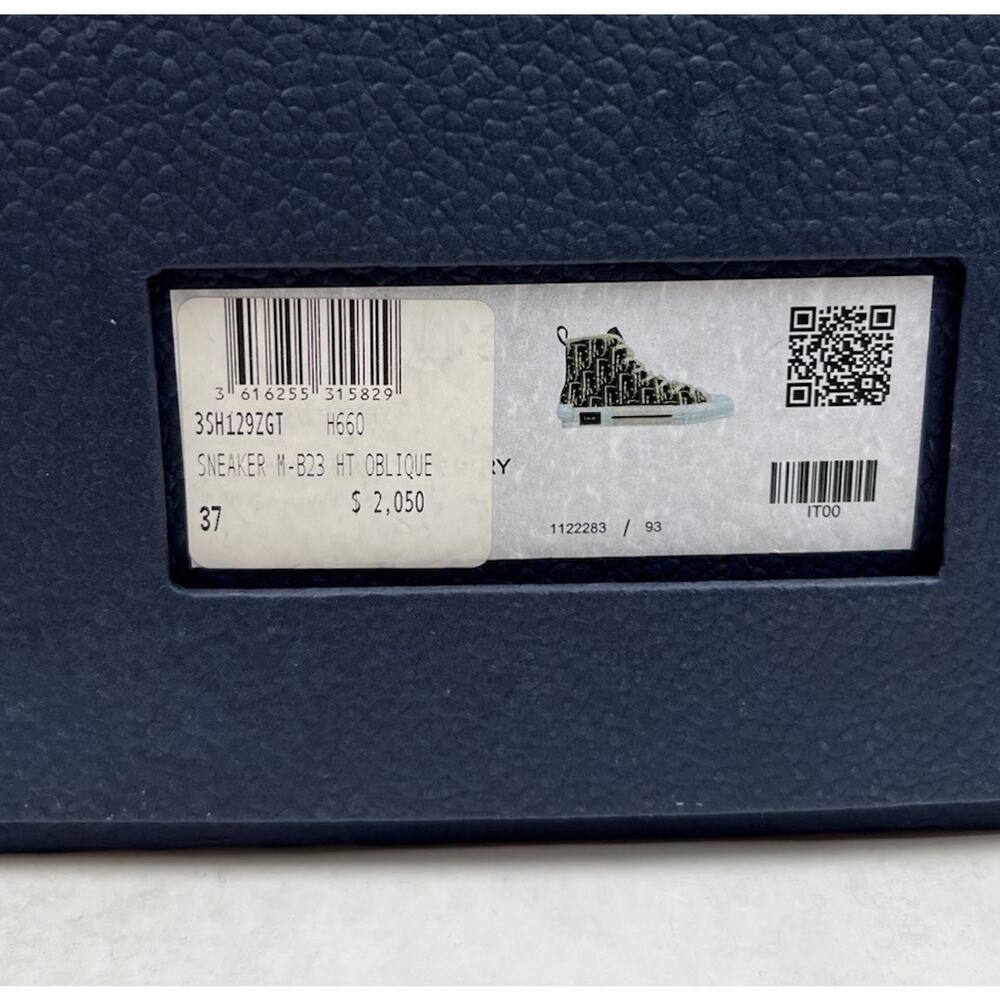 Size 37EU/5M - Dior b23 Oblique Olive Tapestry High Top Sneakers🫒Retail $2,050! - Picture 8 of 11